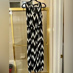 H&M Black and White Halter Sundress Maxi